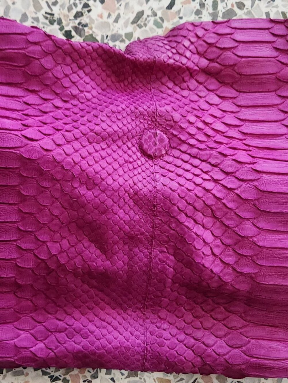 Magenta "Sushi Bag", Violet and Grace, Python clutch.
